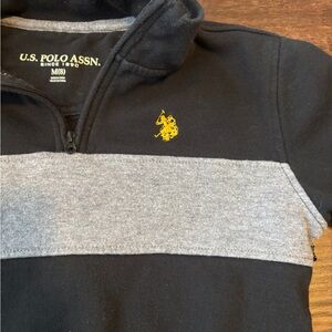 U.S. Polo Assn. Black and Gray Pullover Kids